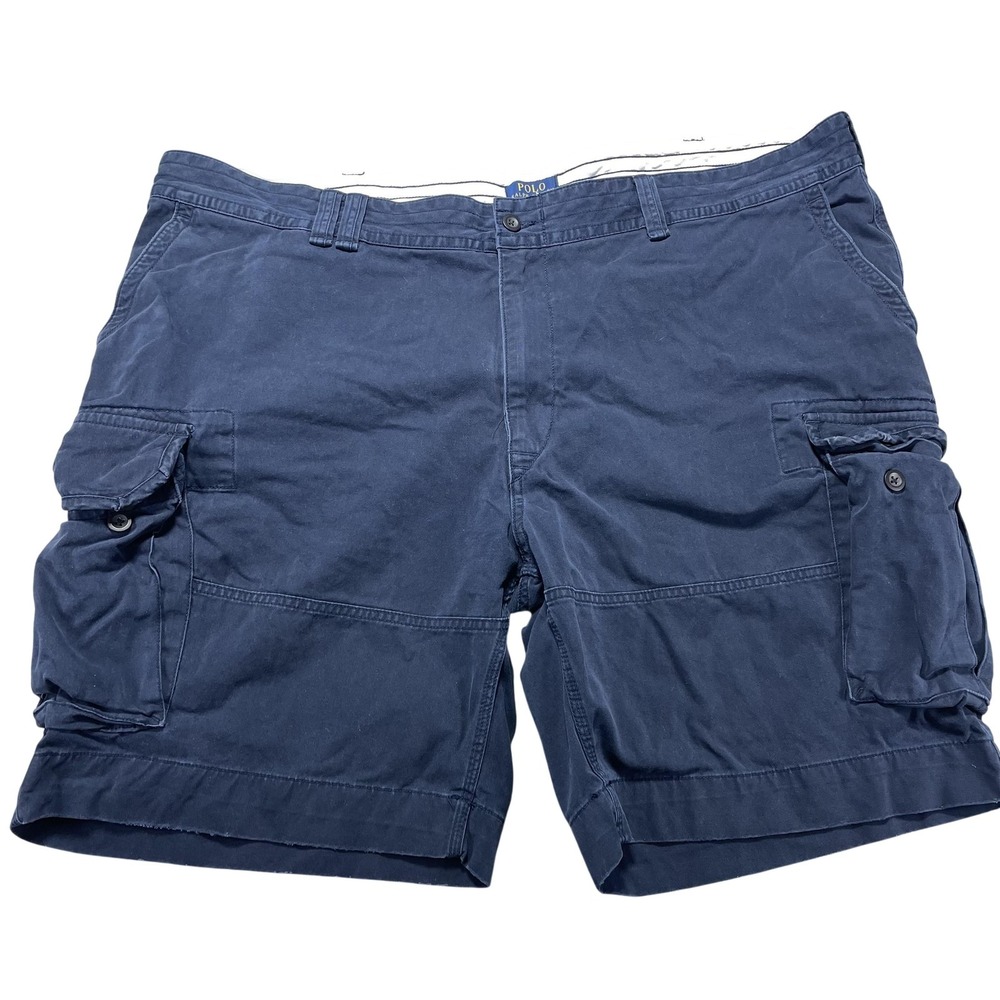 Polo Ralph Lauren Shorts Mens 52 Blue Cargo 10" Inseam Relaxed Fit Big Tall